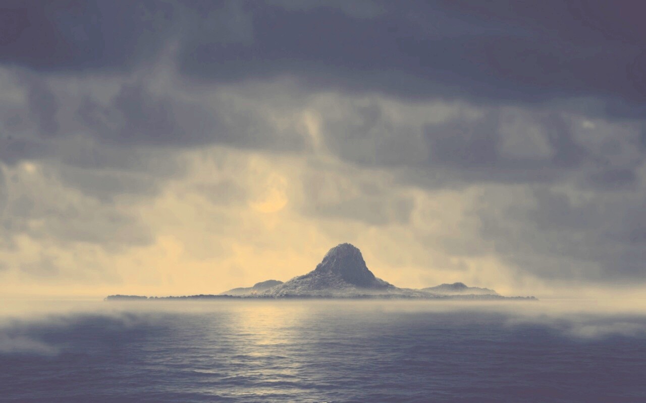 Ночной остров обои