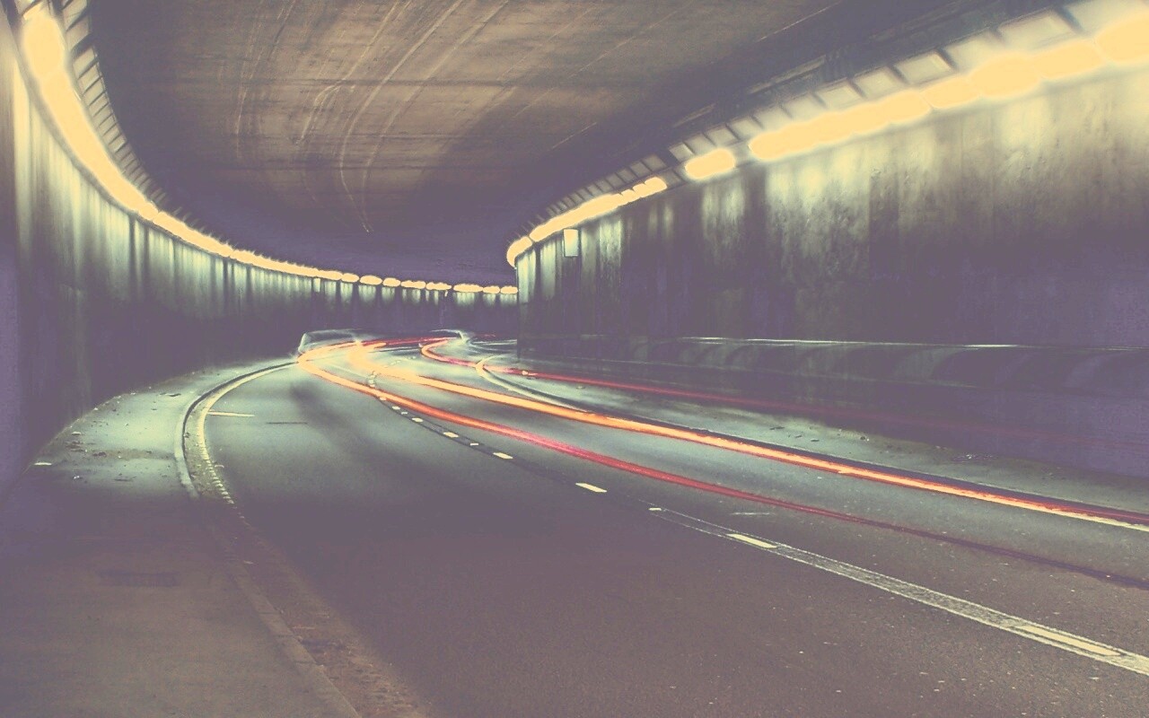 Огни в тоннеле обои
