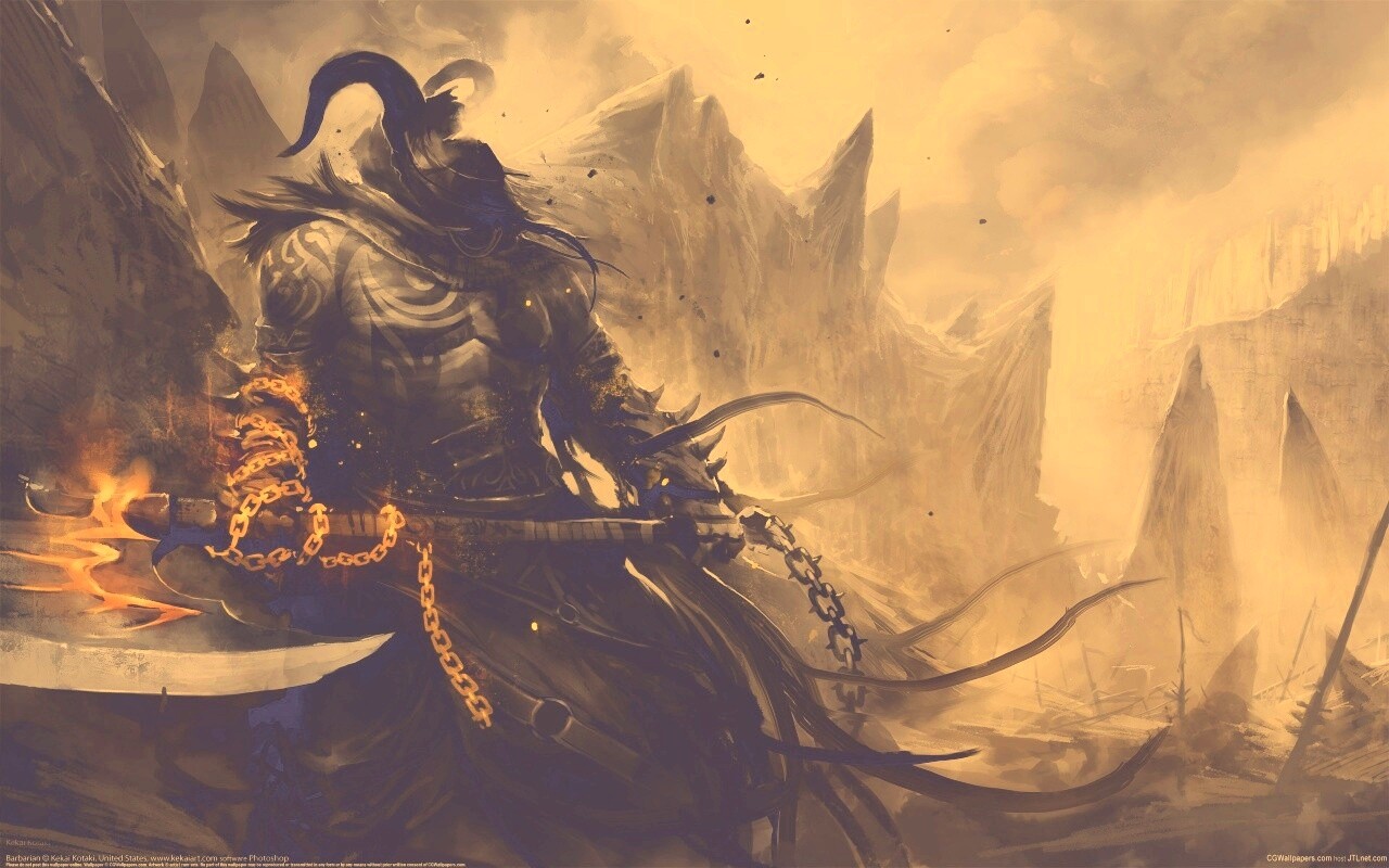 Демон с топором обои