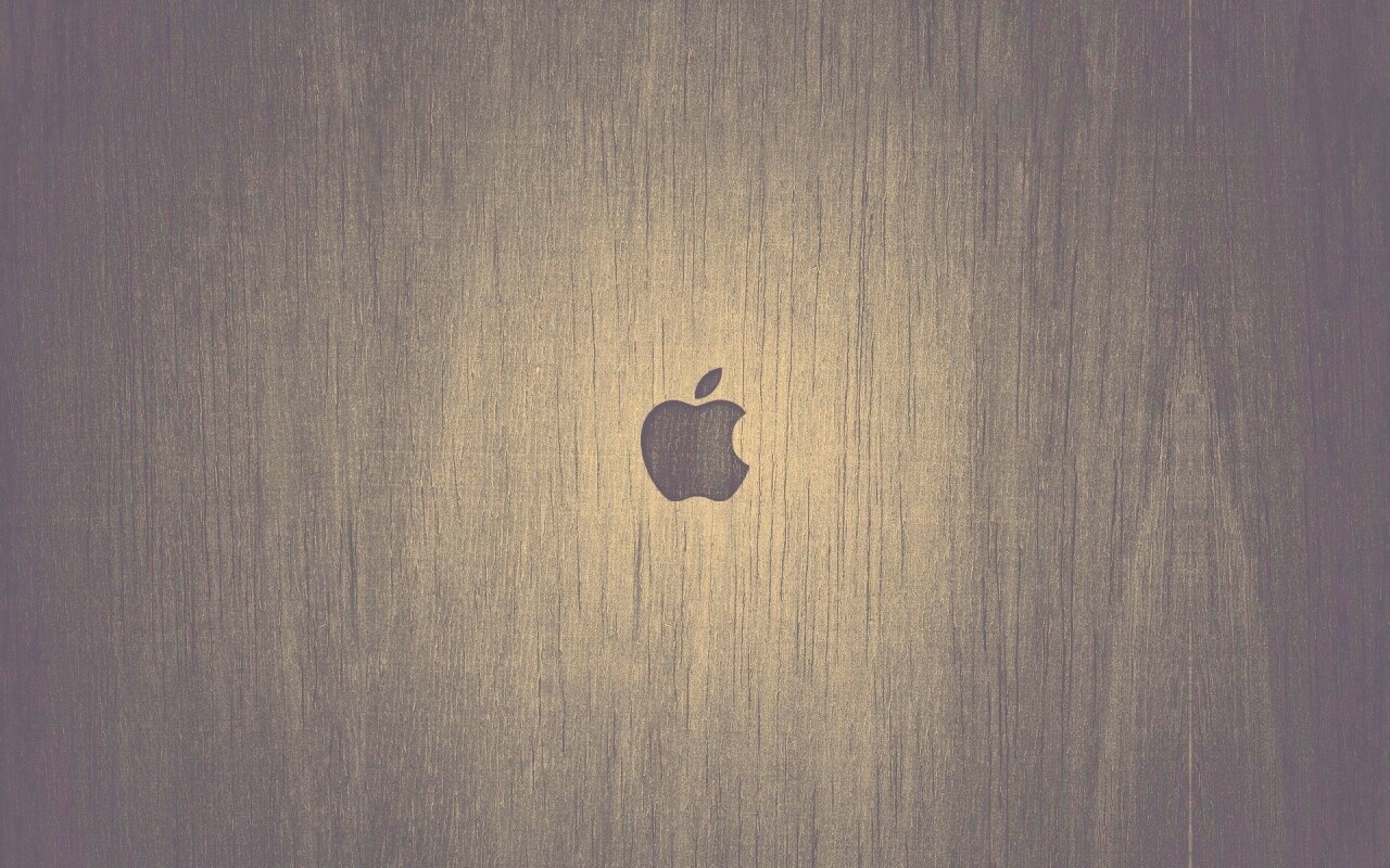Логотип Apple на доске обои