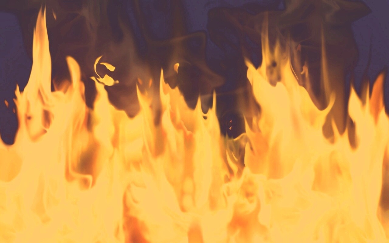 Желтое пламя обои