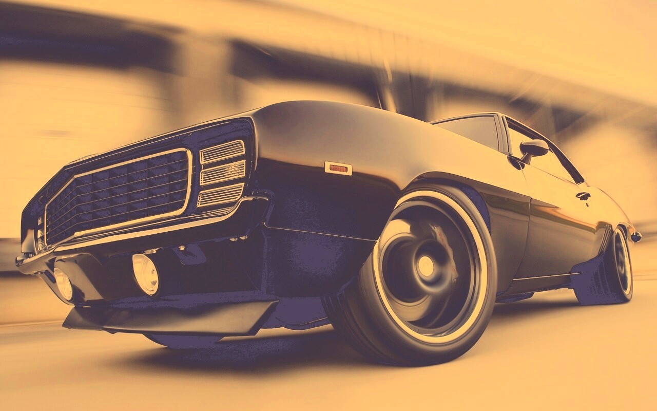 Мускул кар на повороте обои