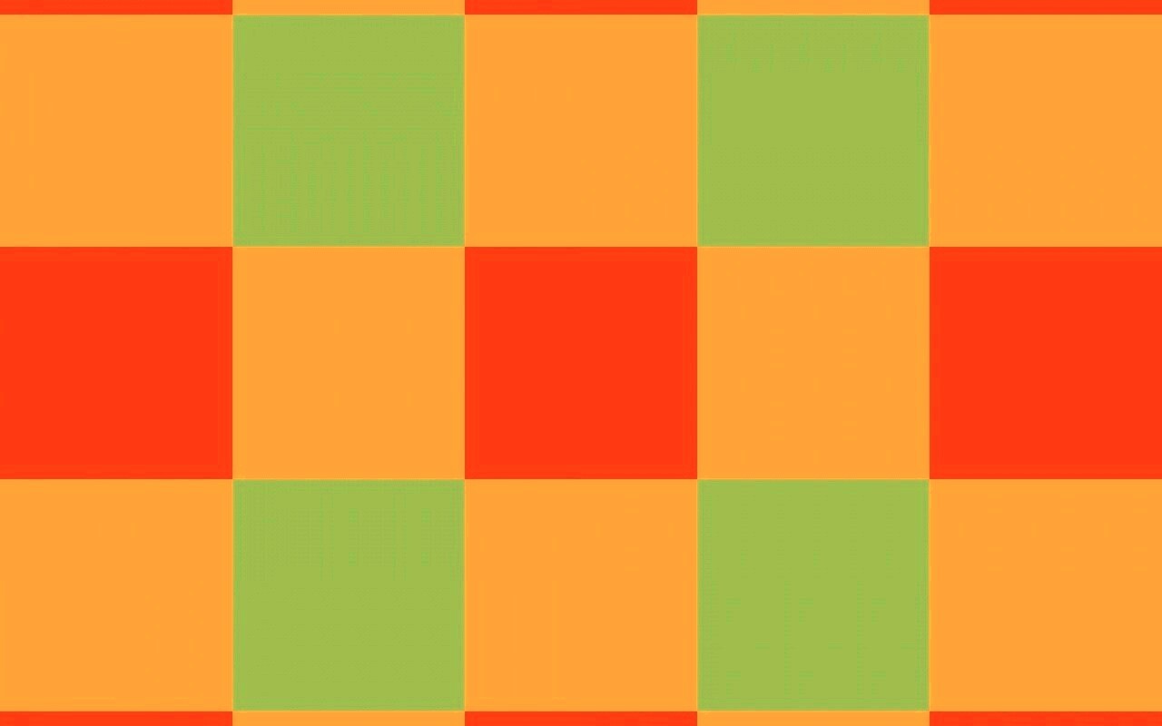 Оранжевые голубые и белые клетки обои