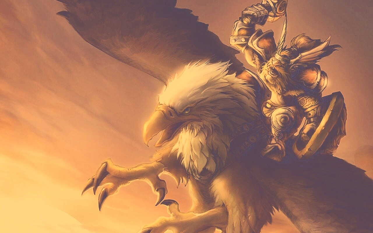 Грифоний всадник обои