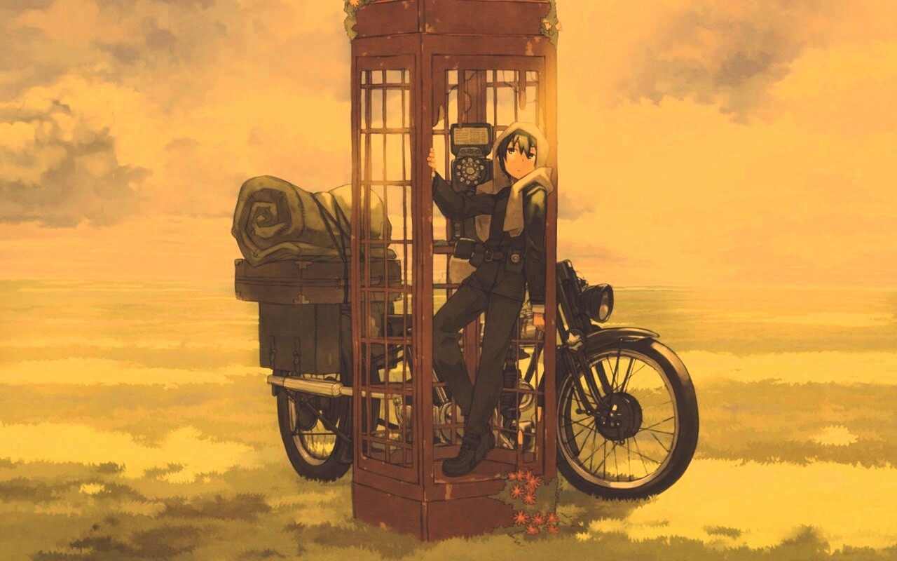 Парень в телефонной будке обои