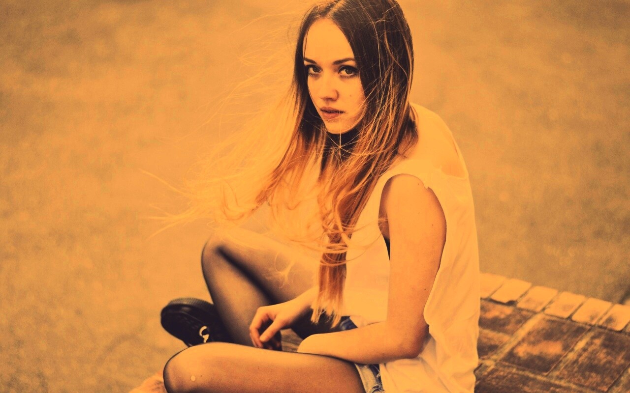 Девушка в образе модели обои
