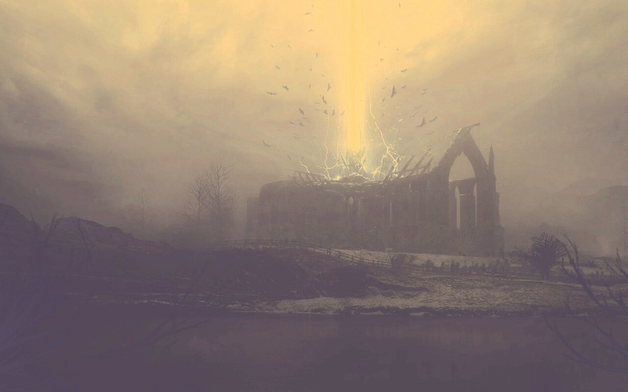 Заброшенный собор обои