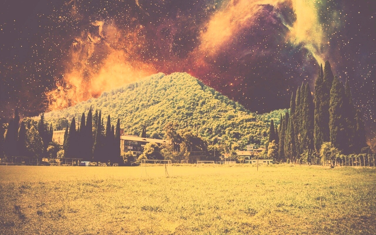 Под удивительным небом обои