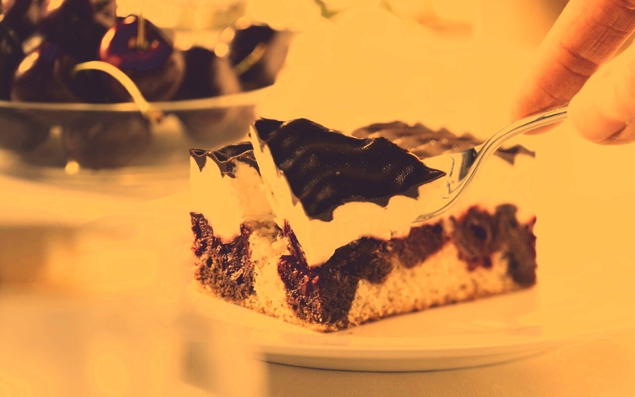 Вишневое пирожное обои