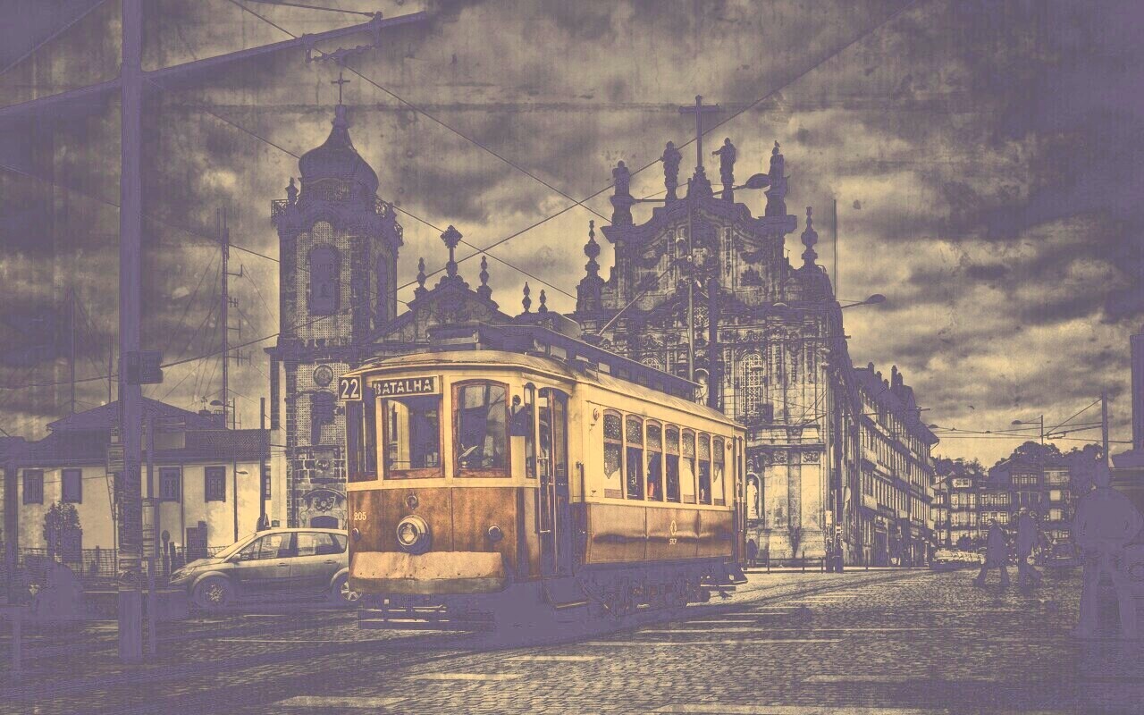 Старинный трамвай обои