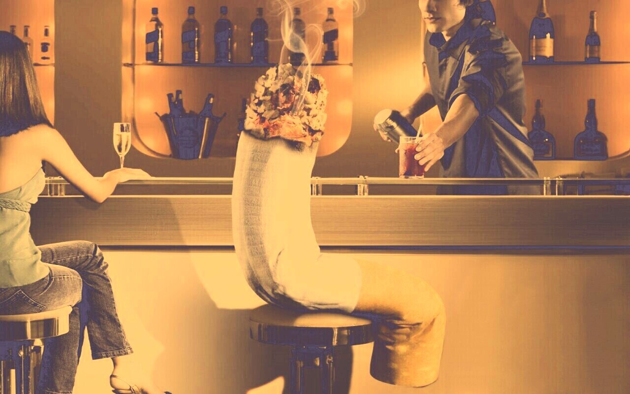 Сигарета в баре обои