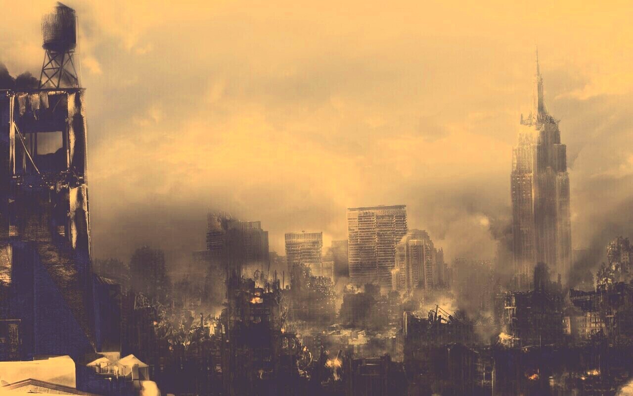 Город после ядерного взрыва обои