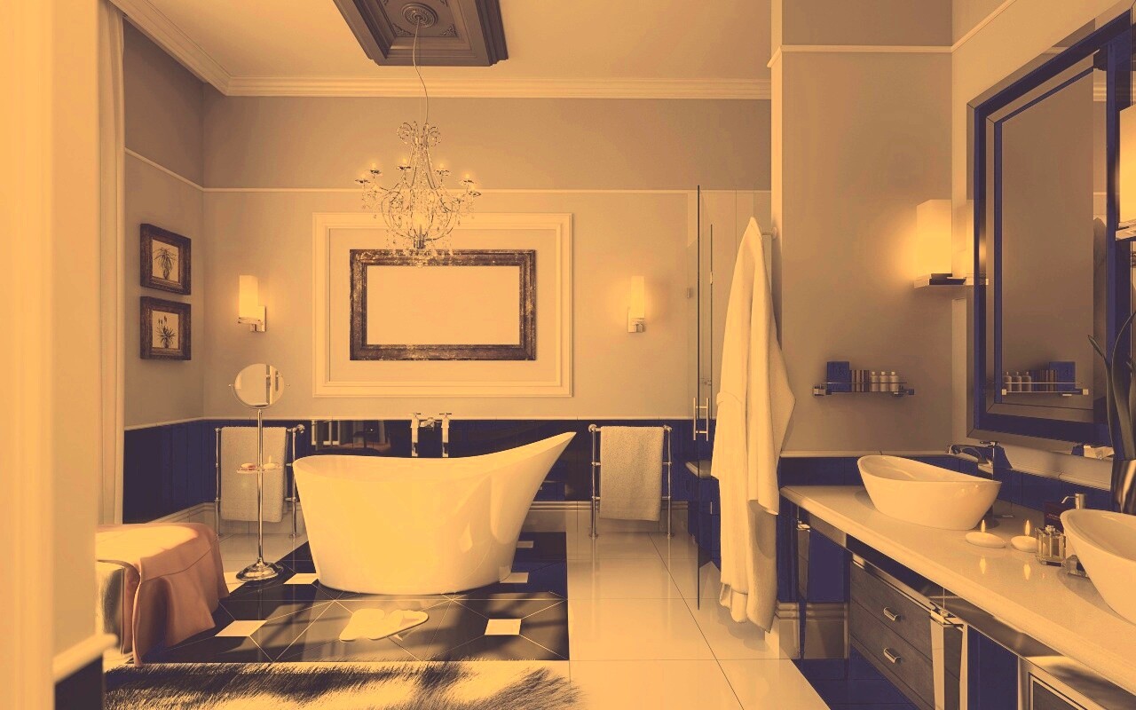 Современная ванна обои