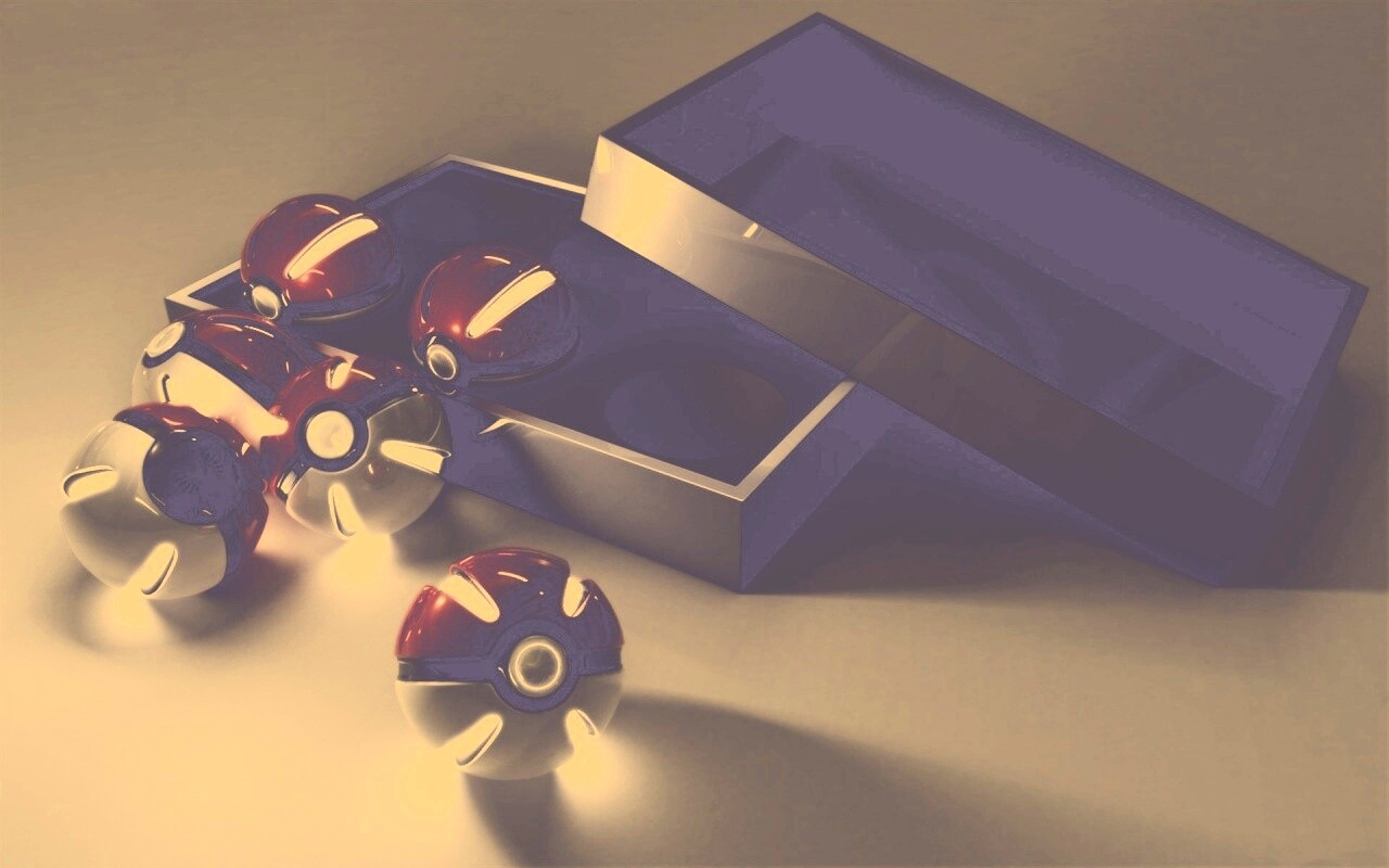 Коробка с покеболами обои