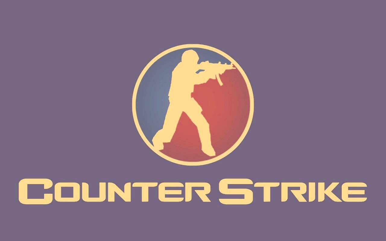 Логотип Counter Strike на черном фоне обои