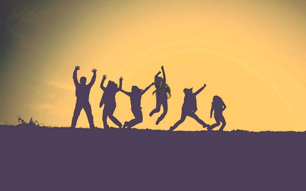 Силуэты людей обои