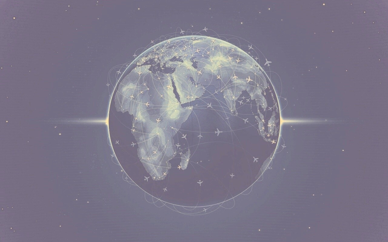 Маршруты самолетов обои