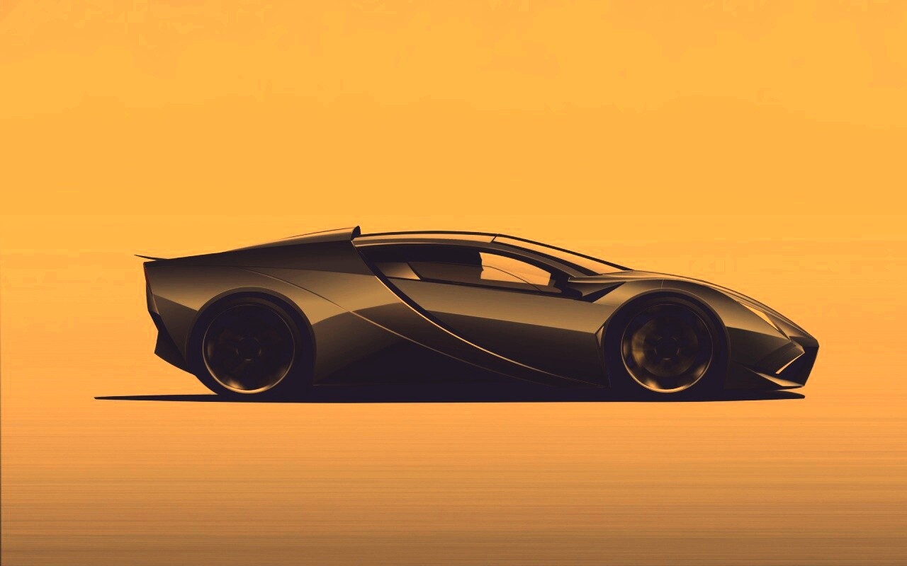 Скетч lamborghini  обои