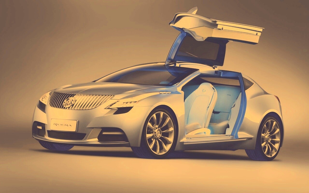 Buick Riviera с распахнутой дверцей обои
