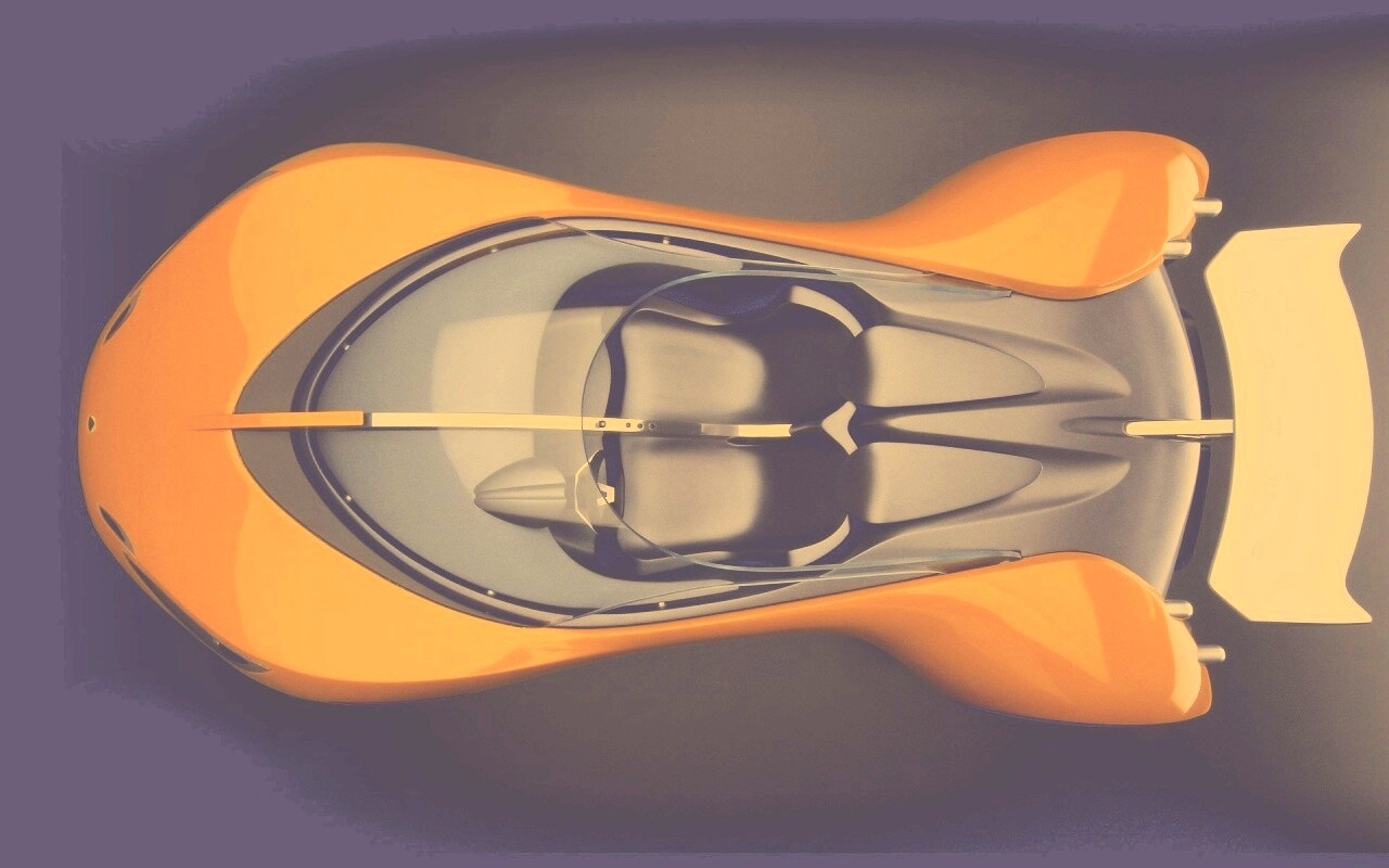 Оранжевый спорткар обои