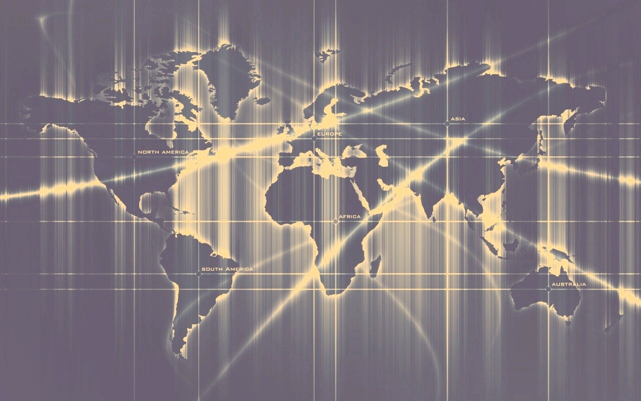 Карта мира в новом стиле обои