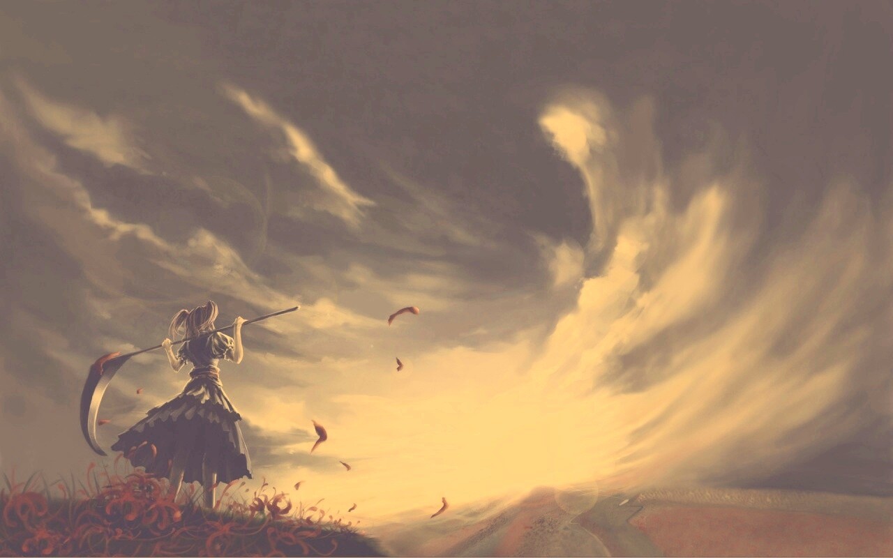 Девушка с косой обои