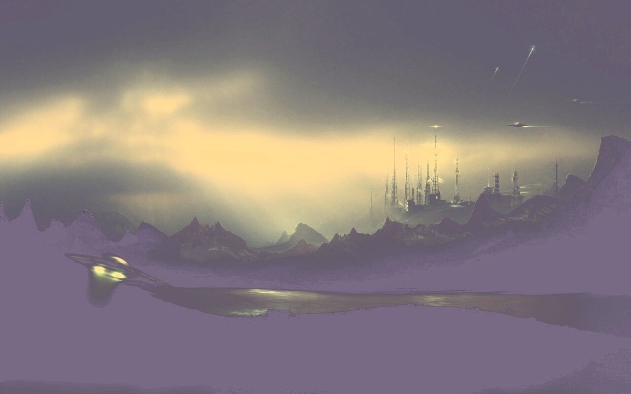 Долина в стиле SciFi обои