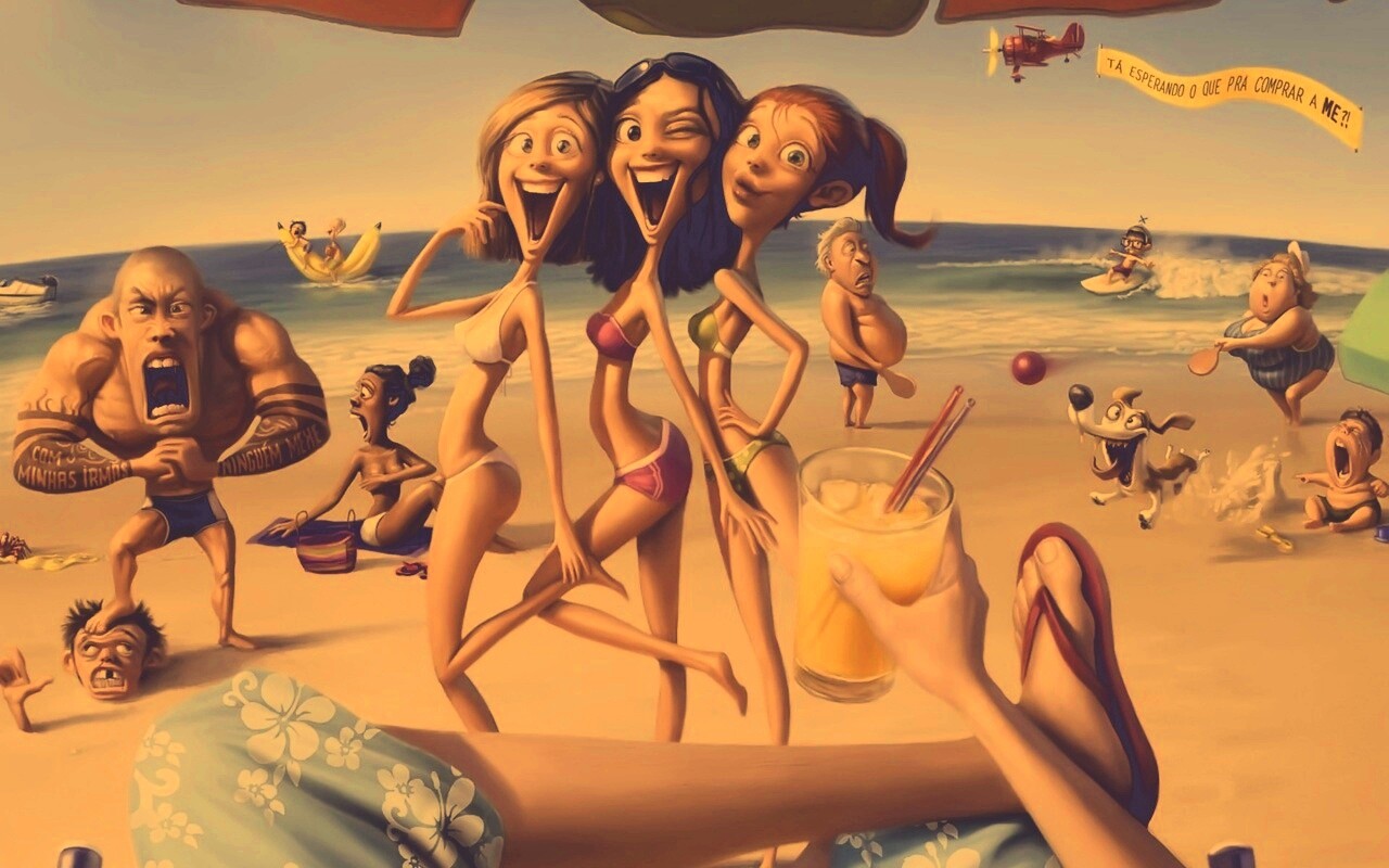 На пляжу ляжу) обои