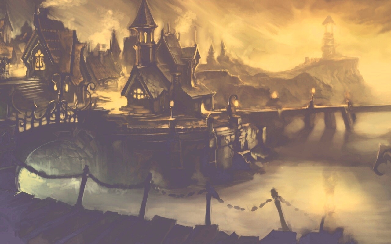 Волшебная деревня обои