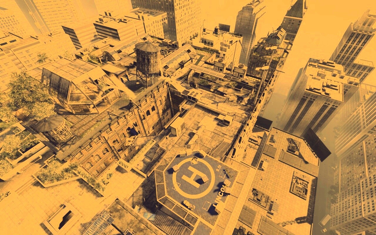 Вид сверху на карту уровня из Crysis 2 обои