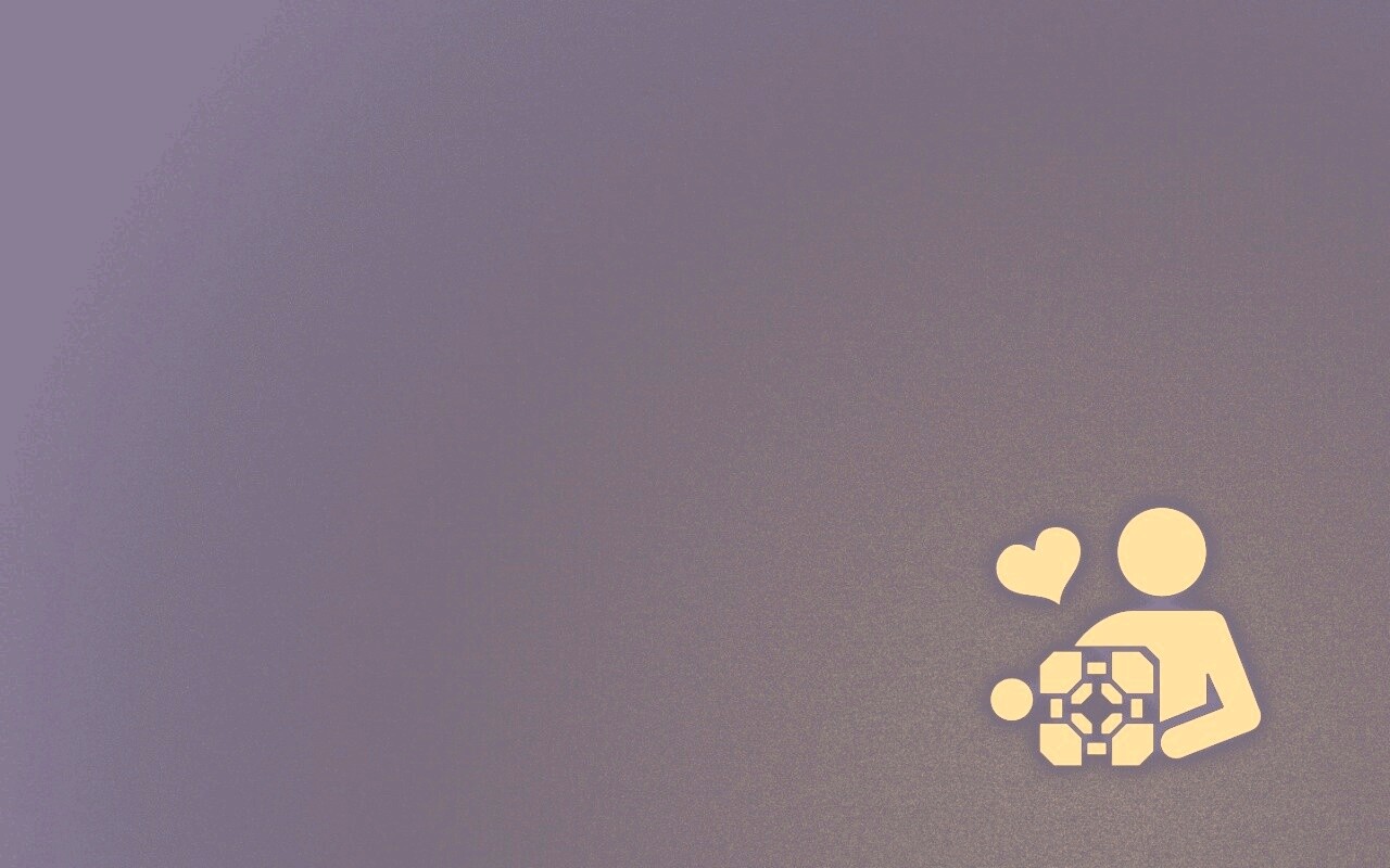 Ты и твой companion cube обои