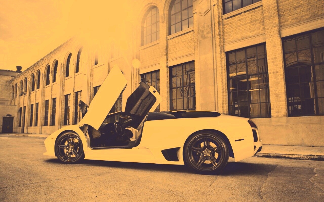 Белая Ламборгини Мурсьелаго обои