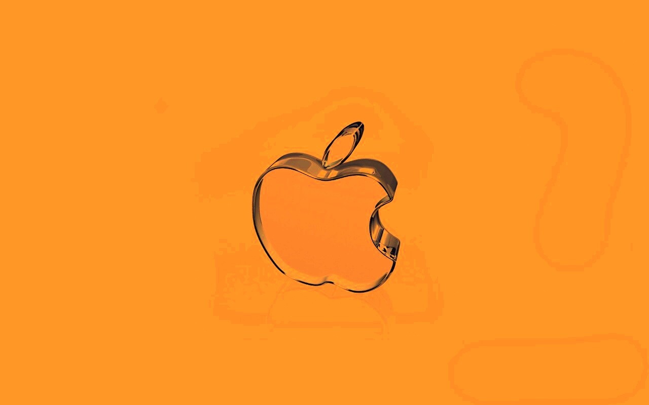 Стеклянный логотип Apple обои