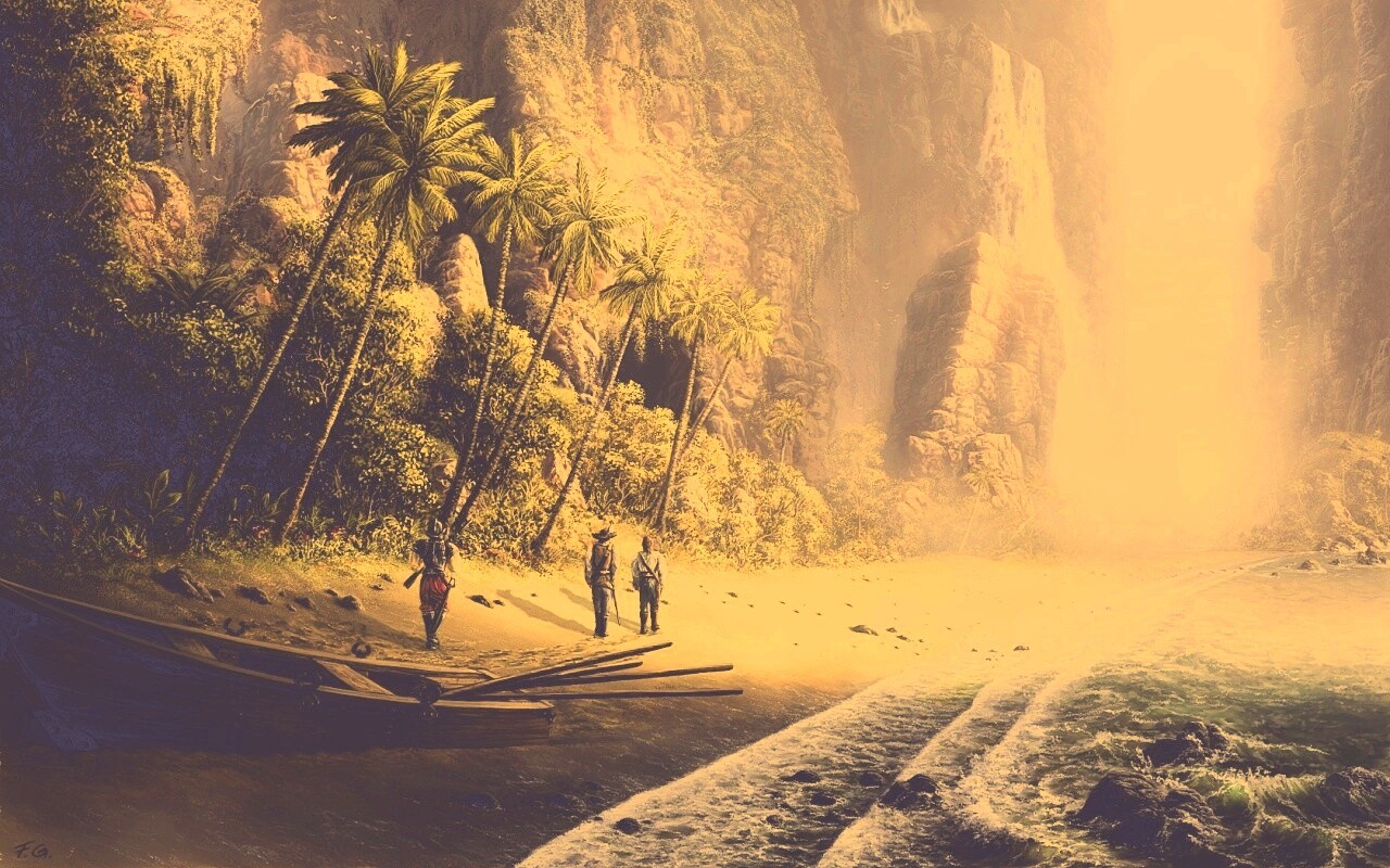 Люди на необитаемом острове обои