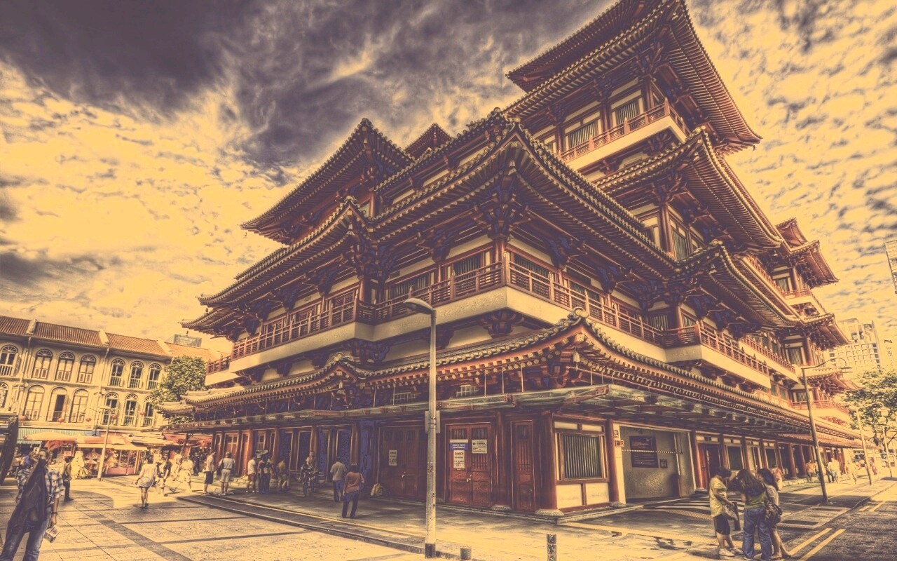 Храм в Сингапуре обои