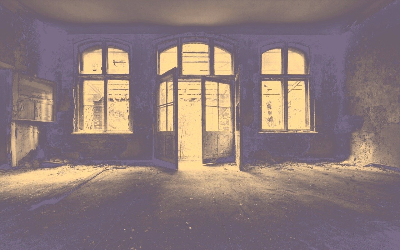 Комната в заброшенном здании обои