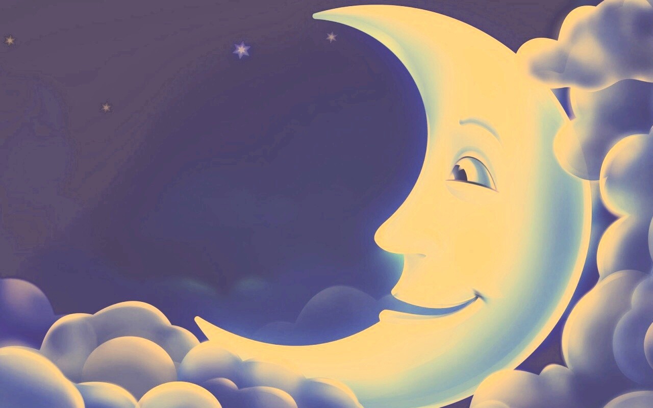 Мультяшный месяц обои