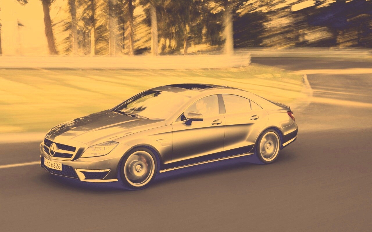 Мерседес в движении обои