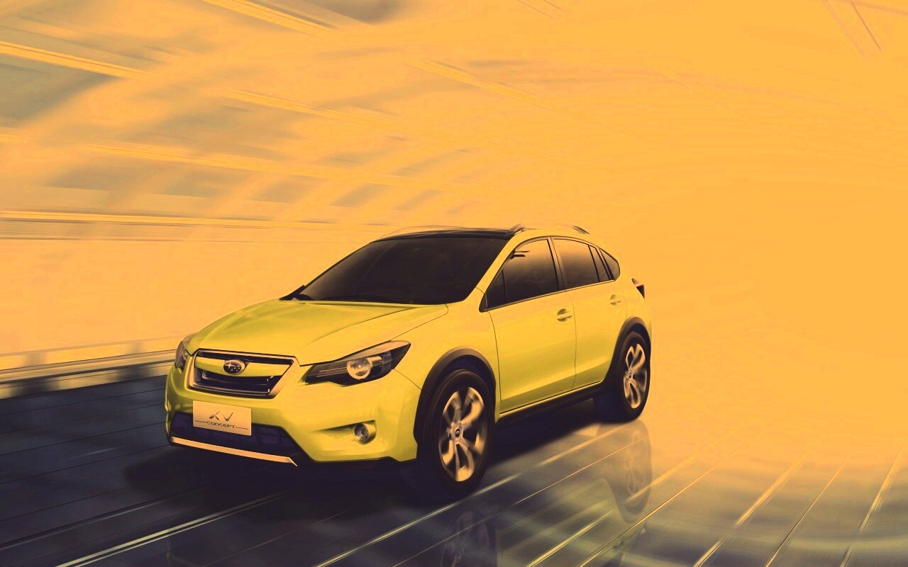 Субару в тоннеле обои