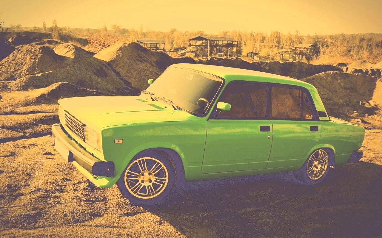 Кислотные жигули обои