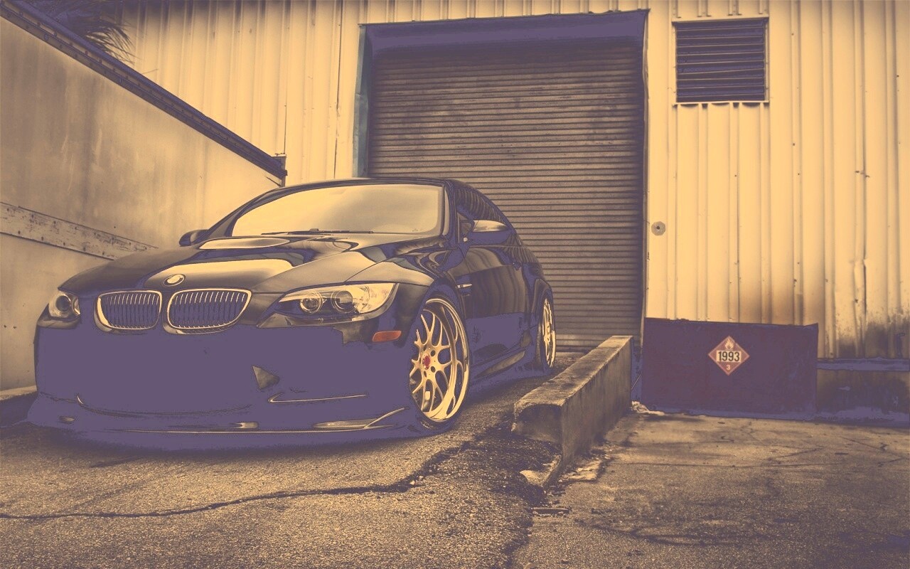 Чёрный БМВ обои