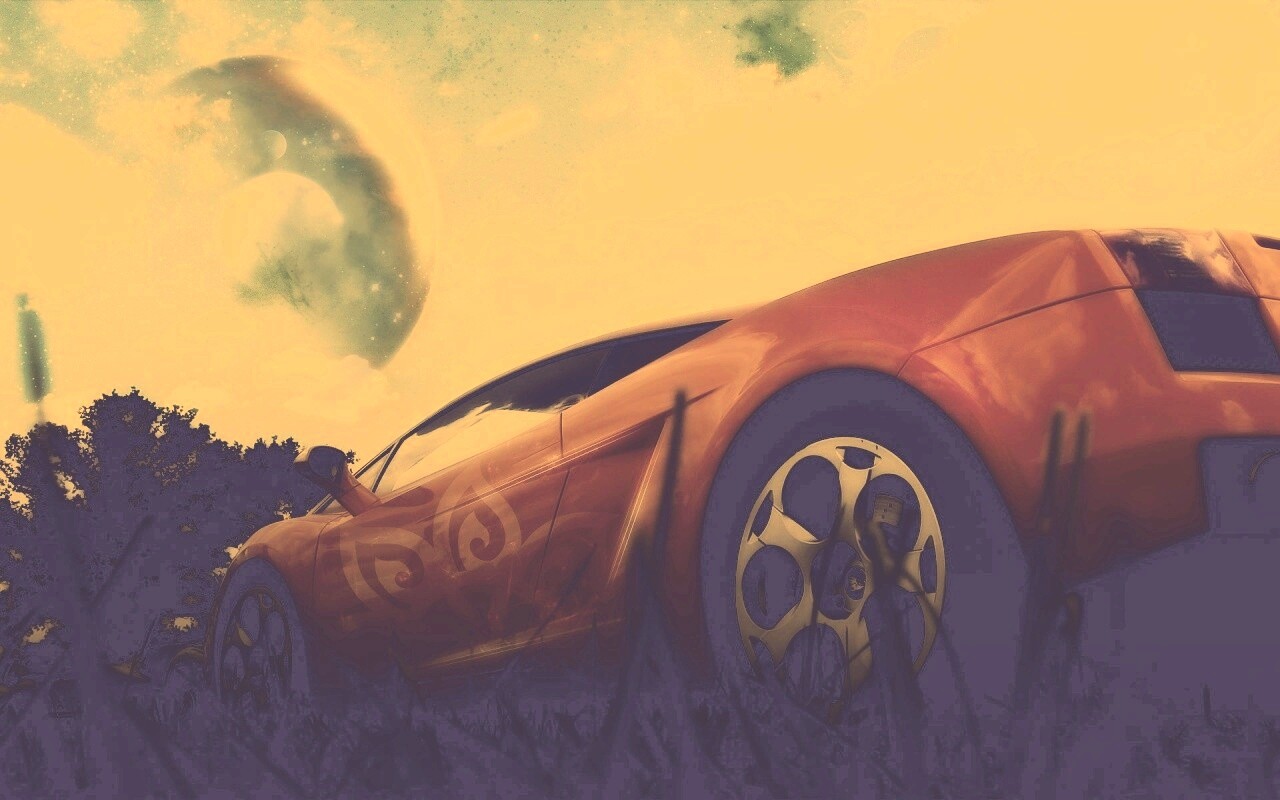 Lamborghini на другой планете обои