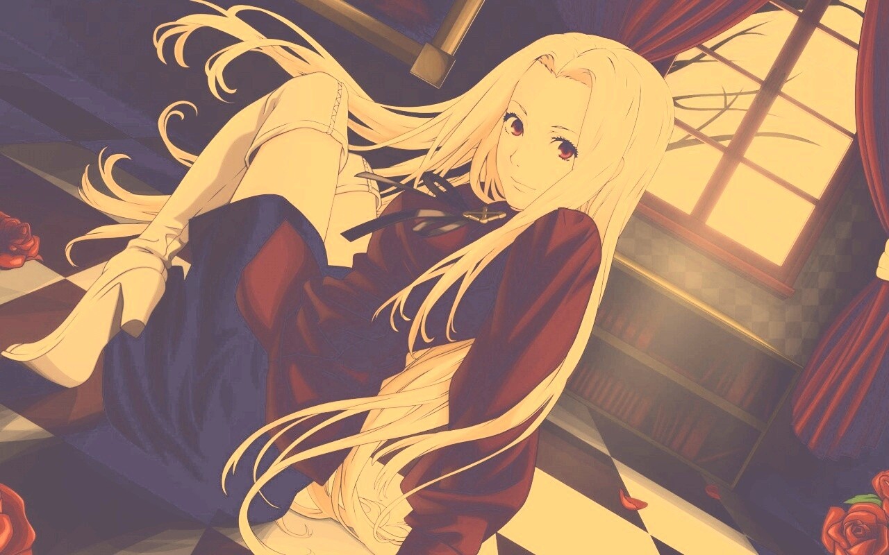 Блондинка в белых сапогах обои