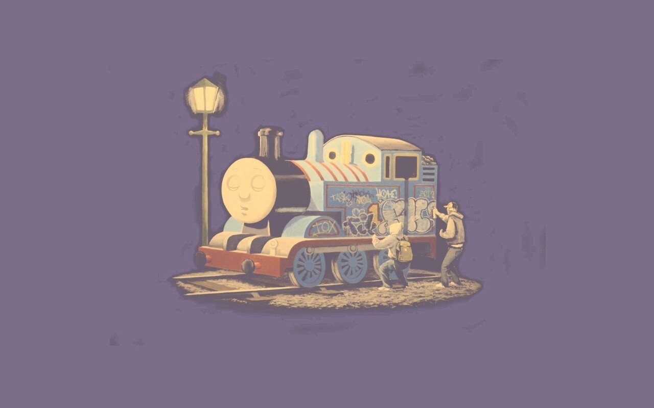 Паровозик для граффити обои