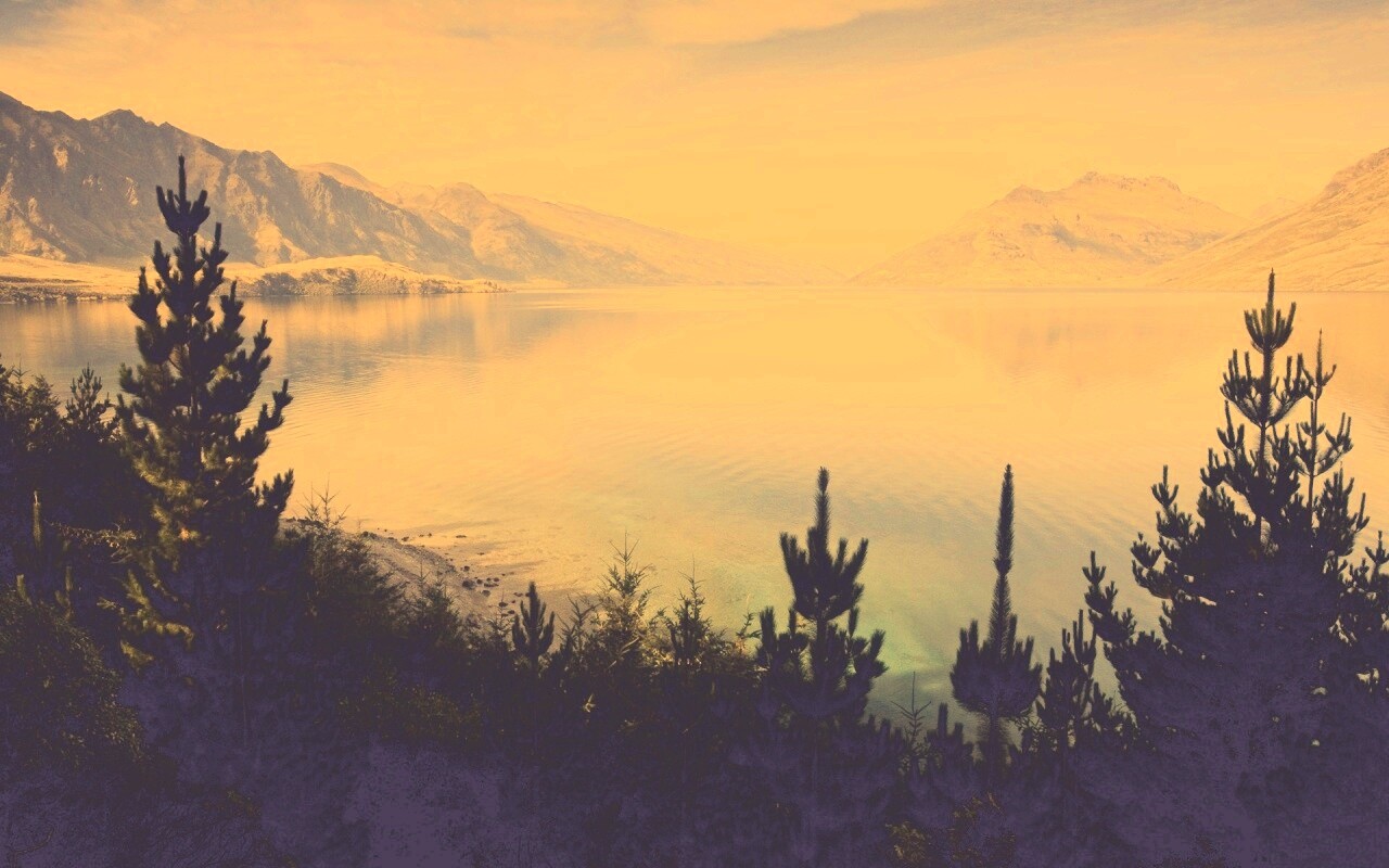 Безмятежное озеро в Новой Зеландии обои