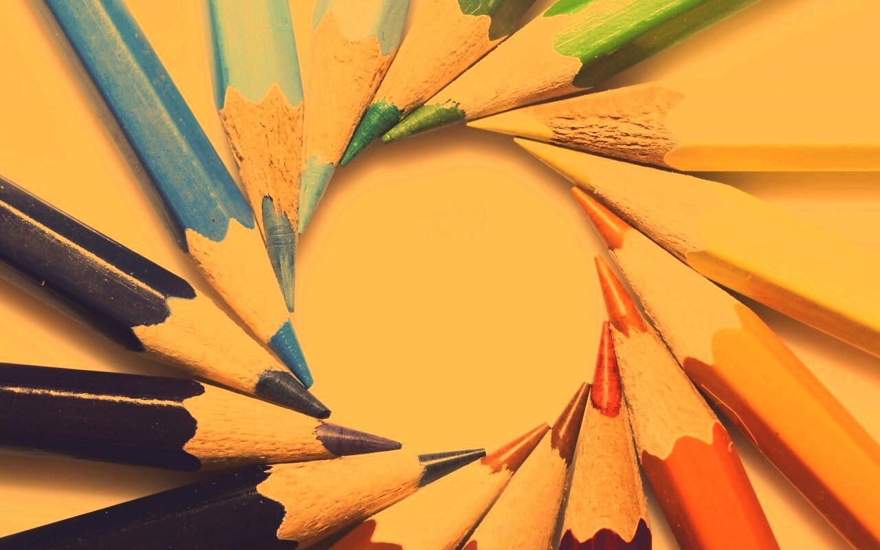 Радуга в карандашах обои