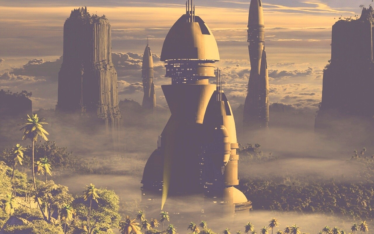 Город будущего обои