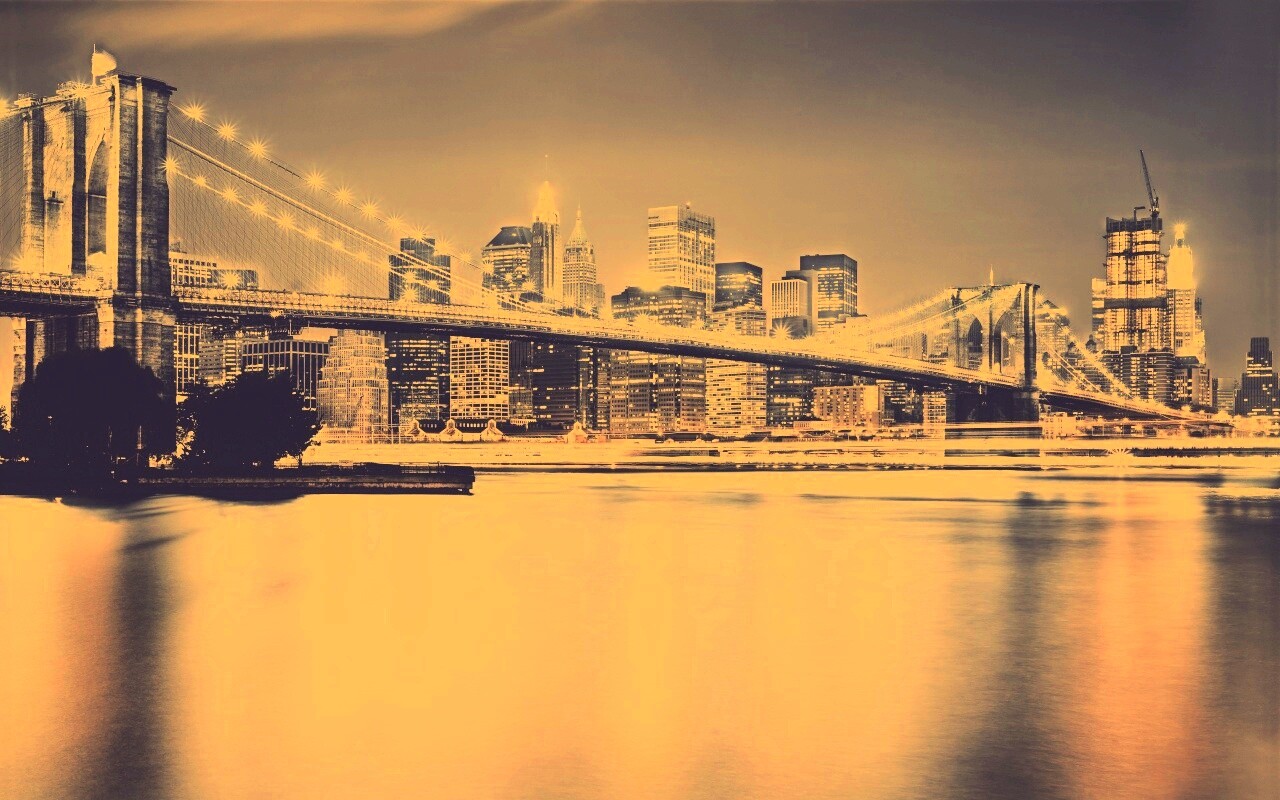 Огни ночного города обои