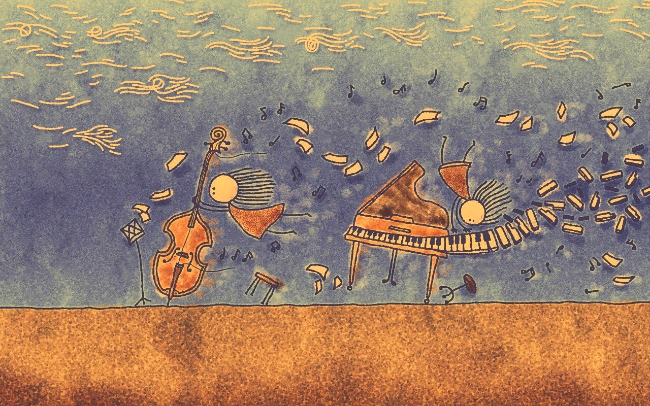 Воздушная инструментальная музыка обои