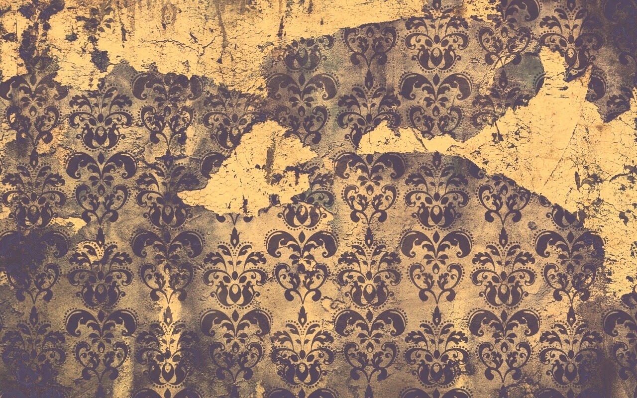 Рваные винтажные обои и штукатурка обои
